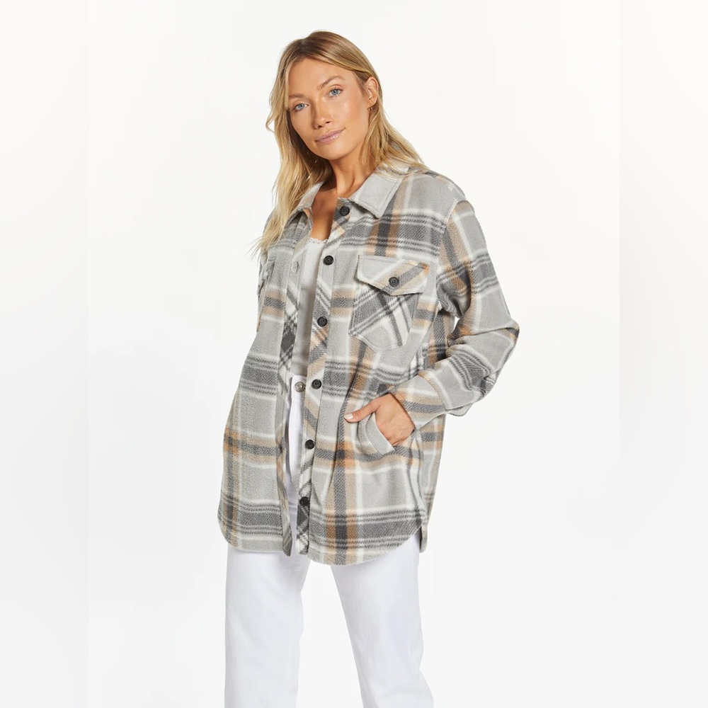 Thread & Supply Shirt Jack in Charcoal Taupe Plaid